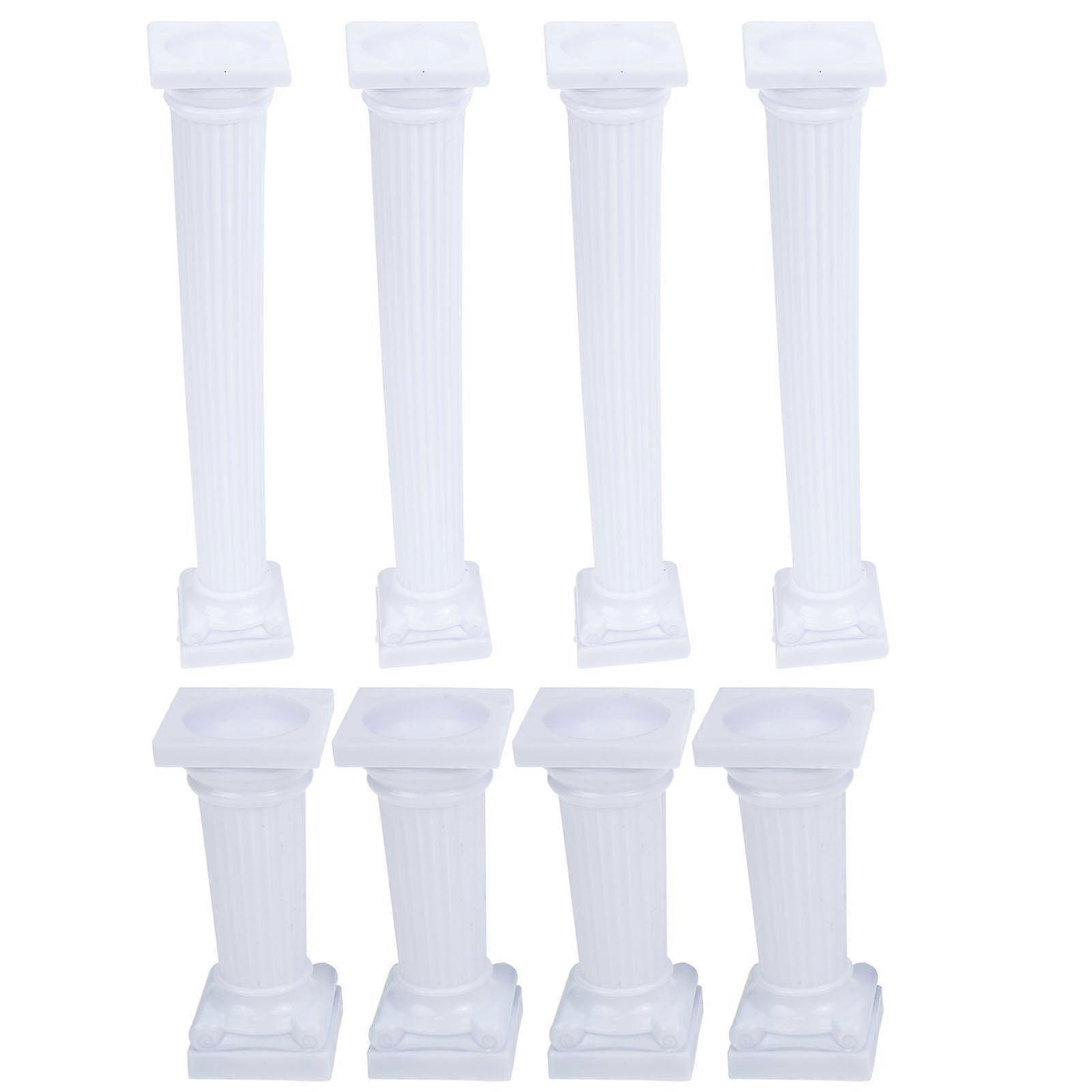 Egg Cake Support Roman Column Cake Pillars compatible with Decoration 8Pcs