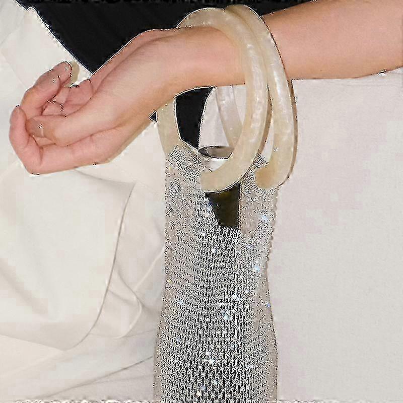 Shiny Rhinestone Elastic Wine Bag