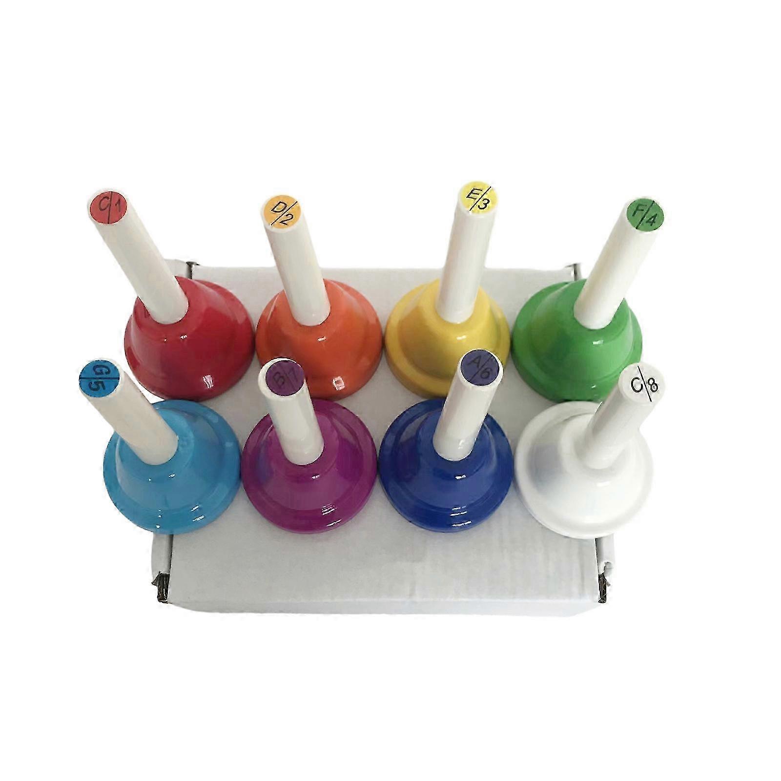 8-Note Colorful Handbells Set