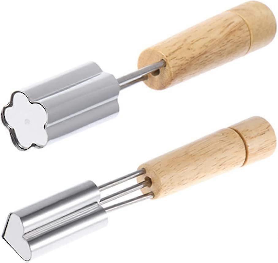 2pcs Hand Press Cookie Stamps