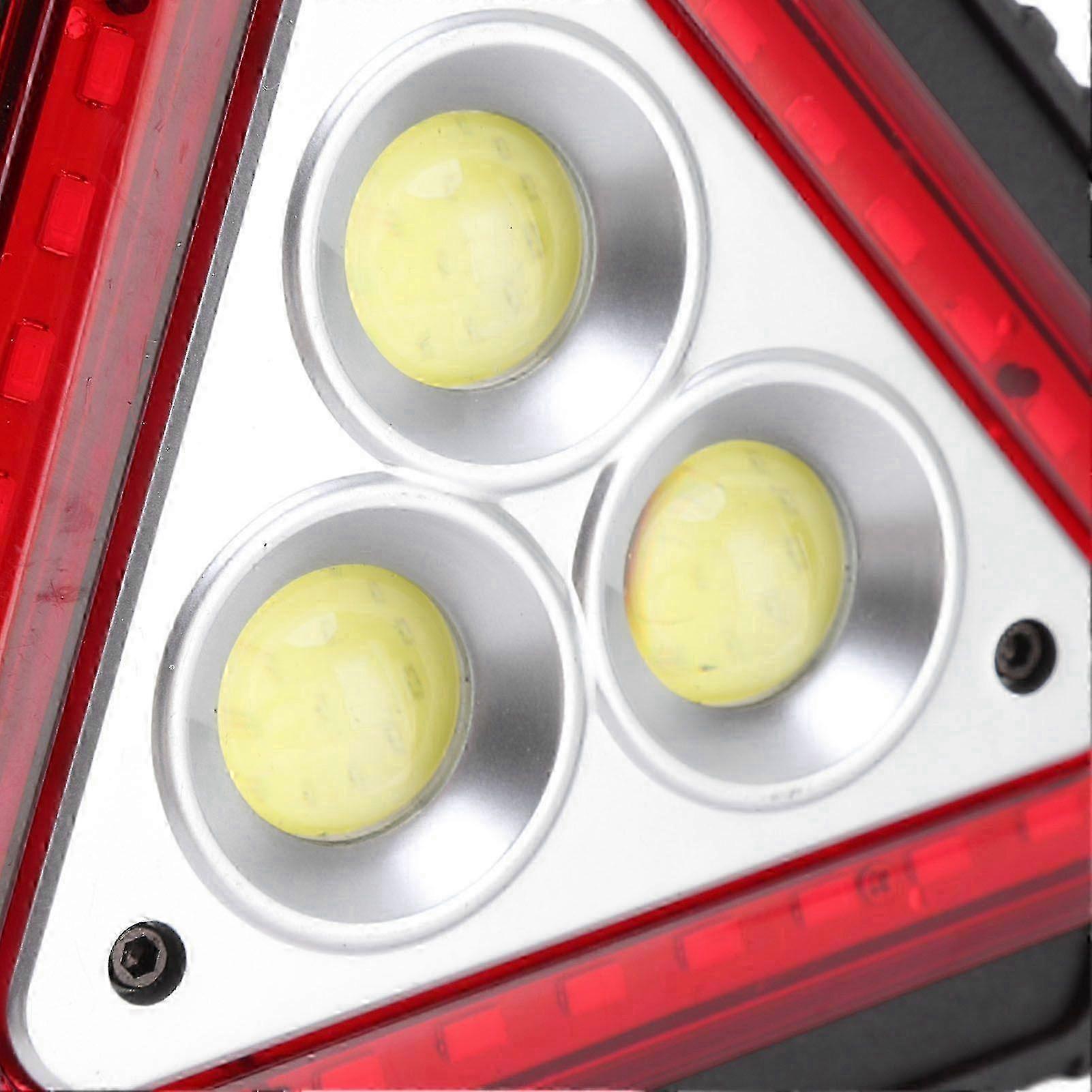 COB Triangle Red Floodlight USB Emergency Light
