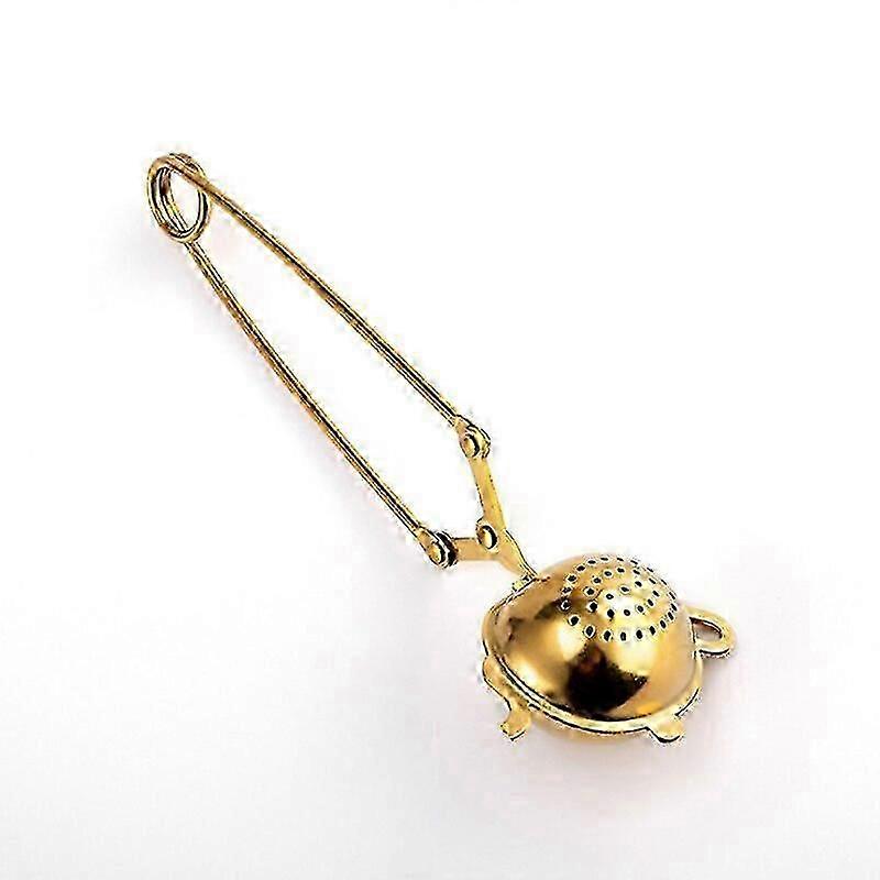 Golden Teapot-Shaped Tea Infuser