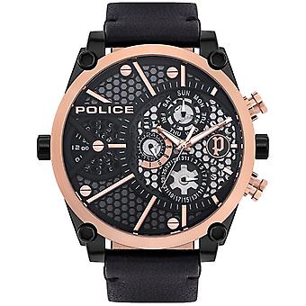 Politie horloges kracht Quartz analoge man horloge met cowskin armband pl. 15381jsbr-61