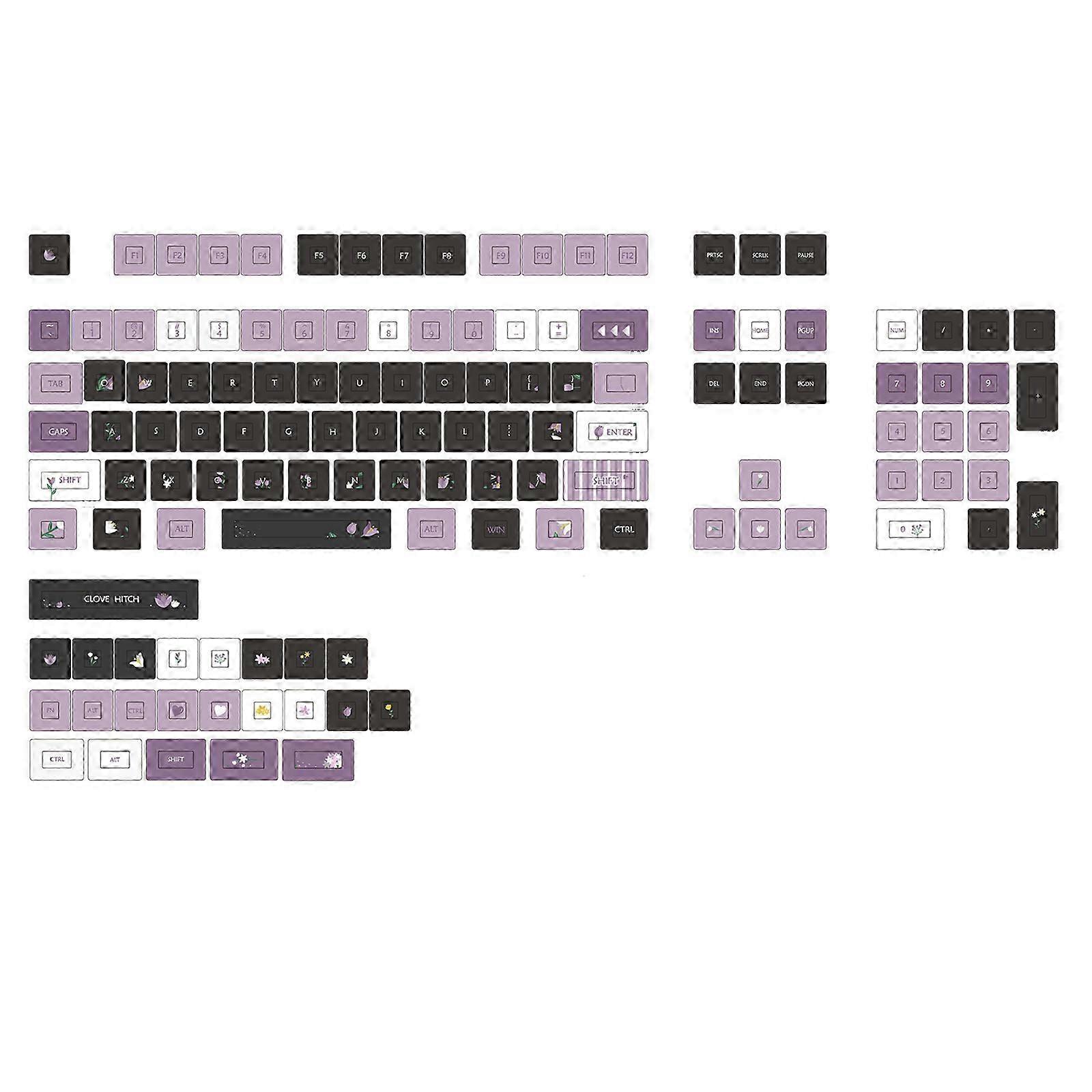 127pc XDA Flower Keycaps Set