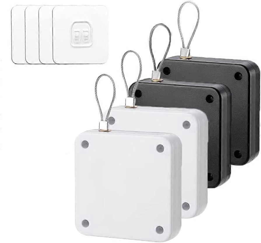 4 pcs. Automatic door closer, automatic sensor door closer with pull cord