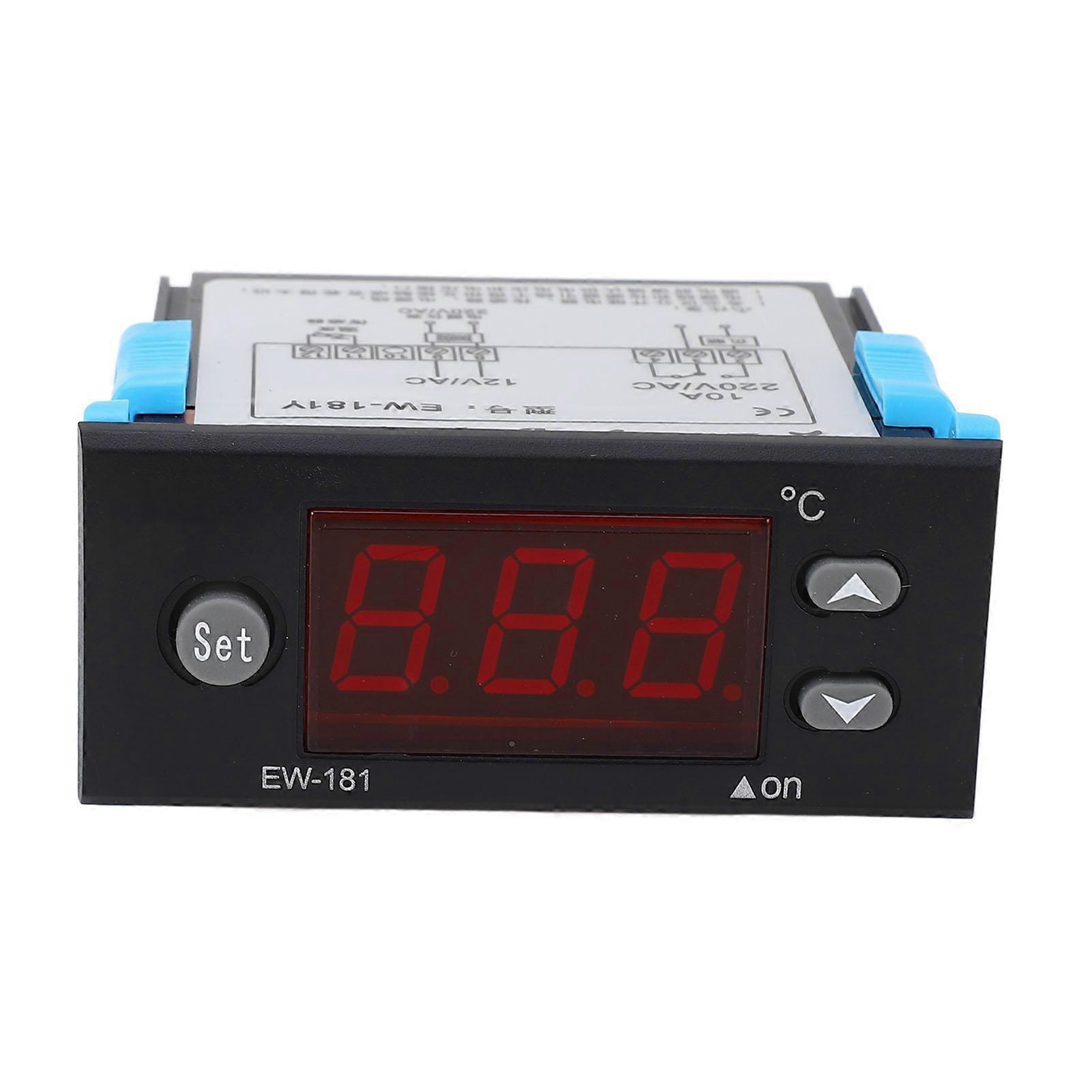 Temperature Controller Digital Display Microcomputer Thermostat for Seafood Pool Machine Heating Equipment AC12V