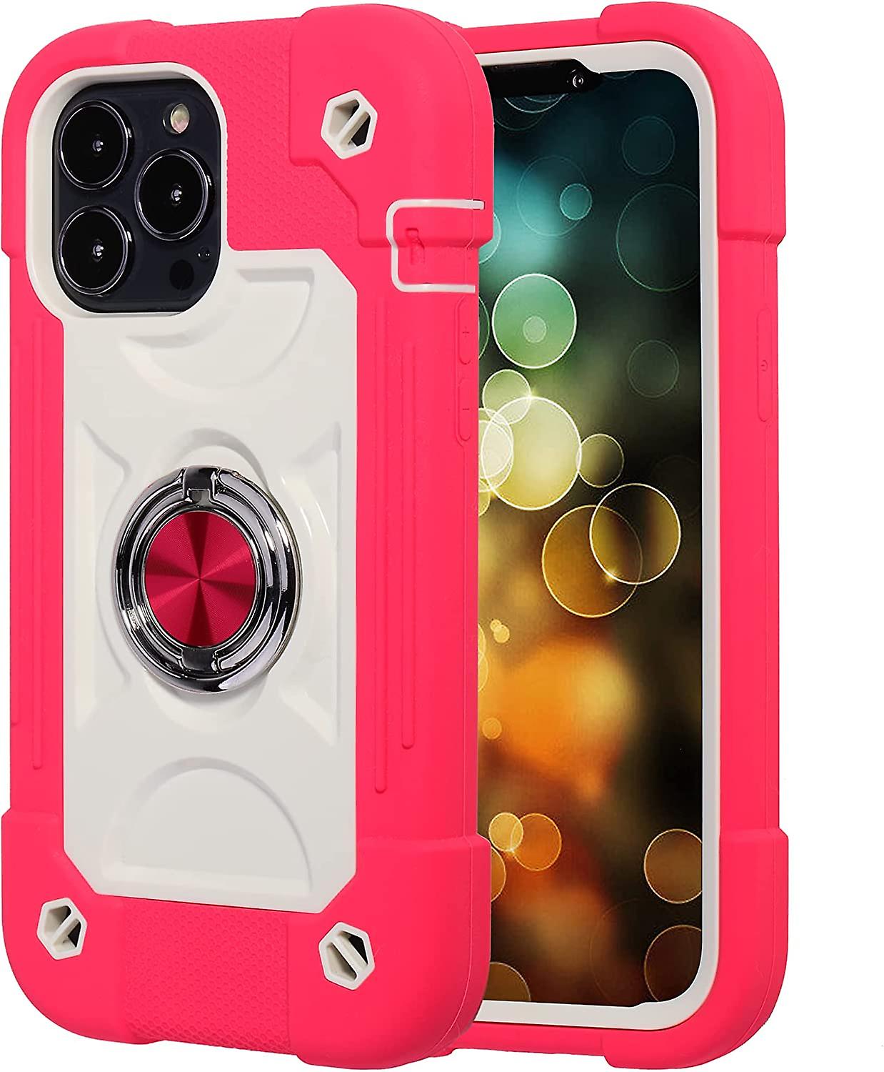 Compatible for iPhone 13 pro max Case with Stand, Heavy-Duty Military Grade Shockproof Phone Cover with Adjustable Ring Kickstand for iPhone 6.7 2021 