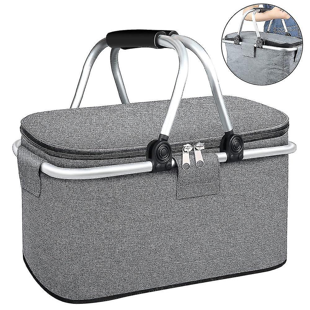 1 Pcs Picnic Basket,portable Collapsible Cooler Bag