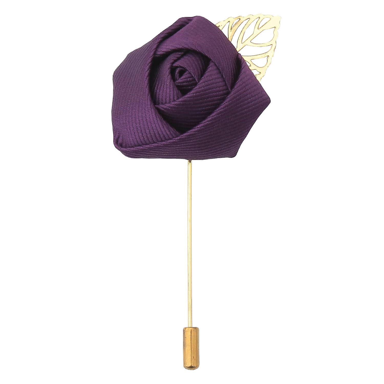 Aubergine Purple Plain Twill Lapel Pin