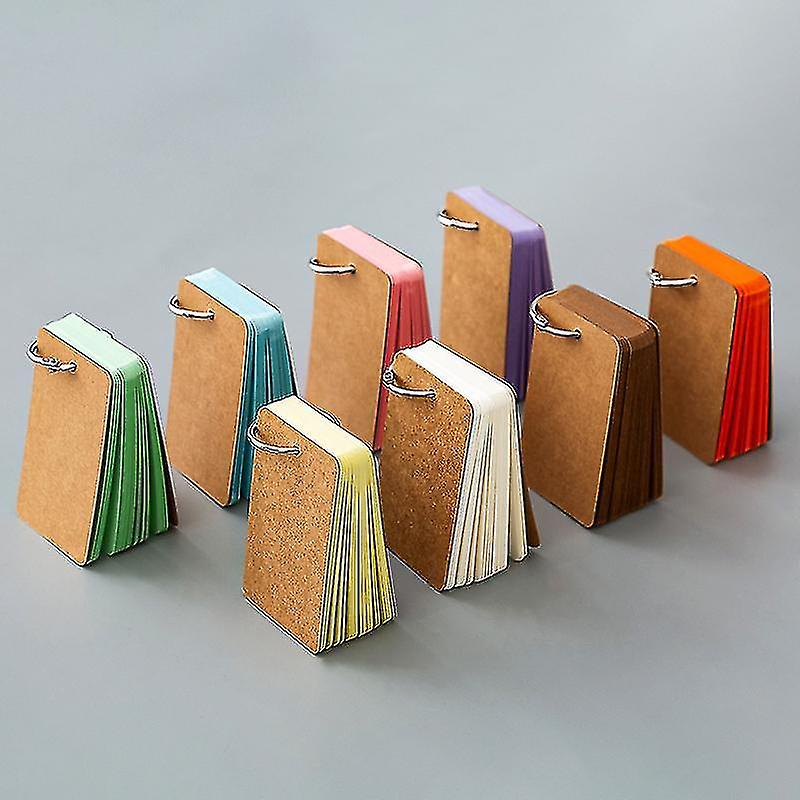 Flash Card Pocket, Index Cards 8-pack Paper Cards,diy Muticolour 9 * 5.5cm