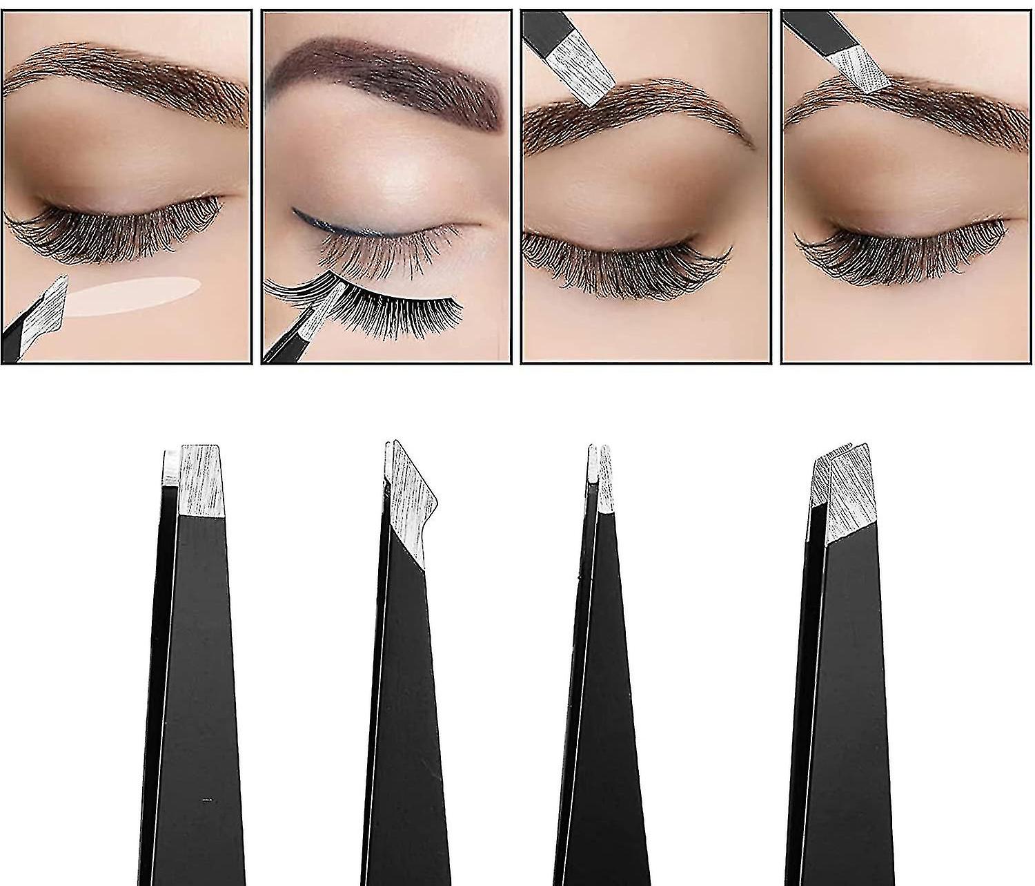 5 piece eyebrow tweezers professional set