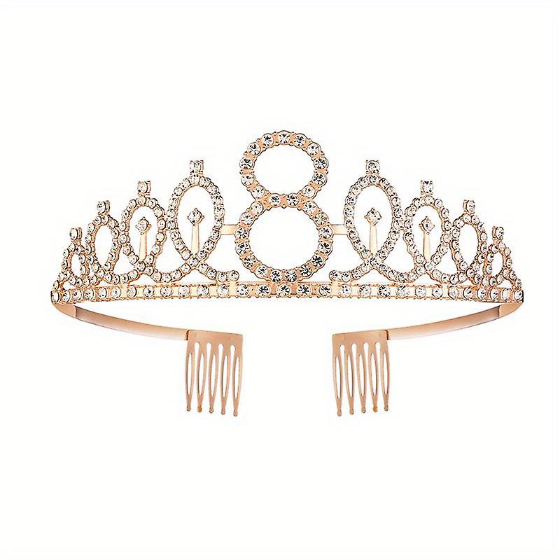 DIFLAX 2 Pièces Couronne Anniversaire 8 Ans, Décoration