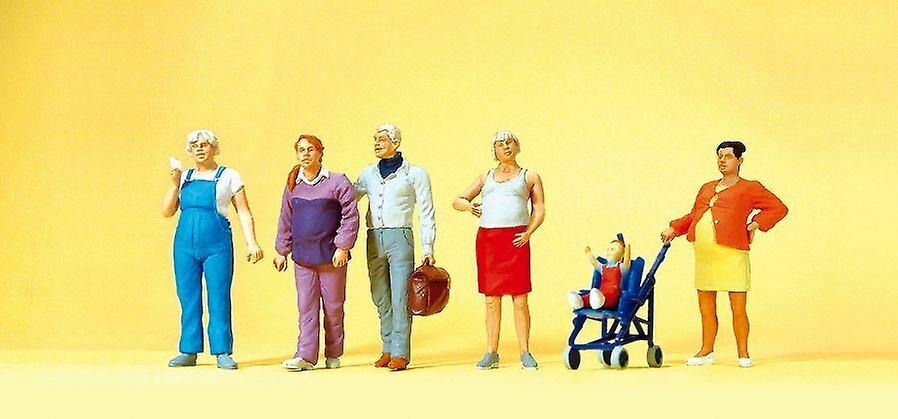 Preiser PR10550 Pregnant Women (6) HO 1:87 (OO gauge compatible) Plastic Painted Figures [HO] Scale model