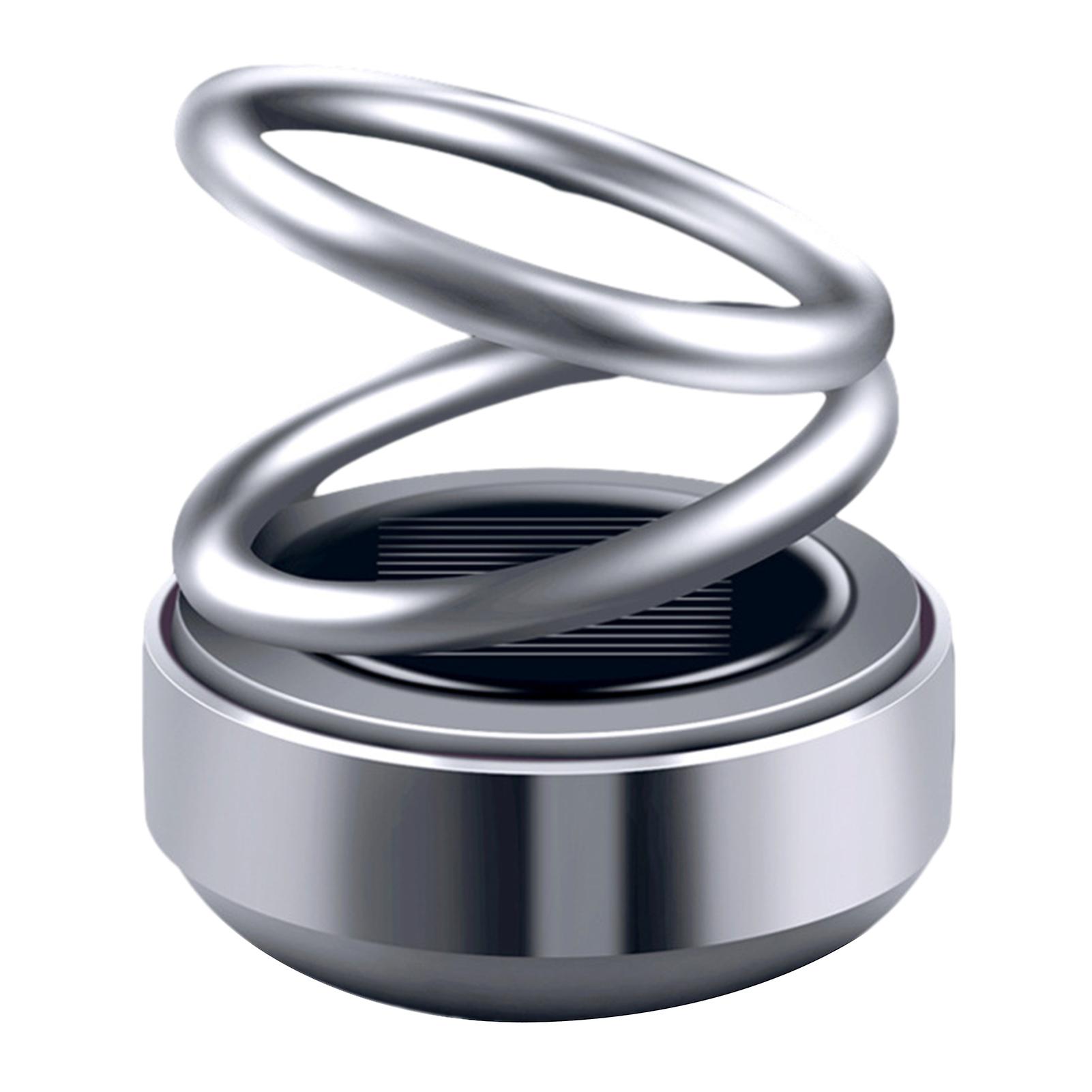 Solar Powered Dual Rings Suspended Car Diffuser Stylish Car Perfumes Diffuser Ornament for Van Vehicle
