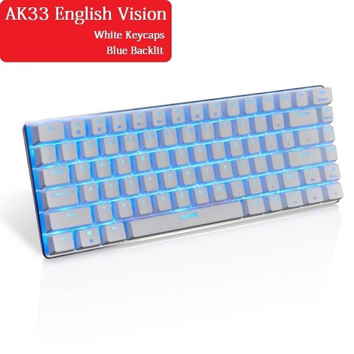 Mechanical Gaming Keyboard 18 Mode Rgb Backlit Usb Wired 82 Key Axis Blue/black Gaming Laptop Keyboard For Professional Keyboard (white 2)