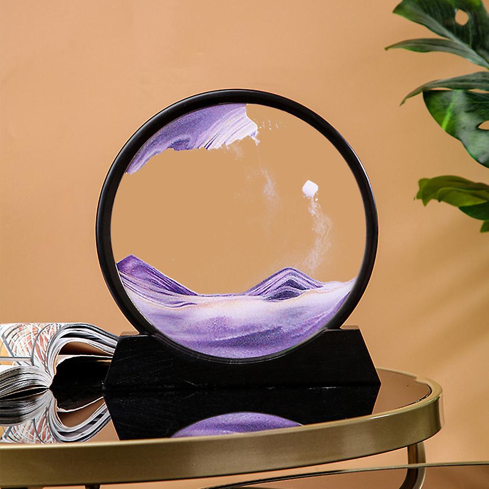 Quicksand Painting Ornaments with Round Shape Durable Crafts Decorative Model for TV Cabinets Desks