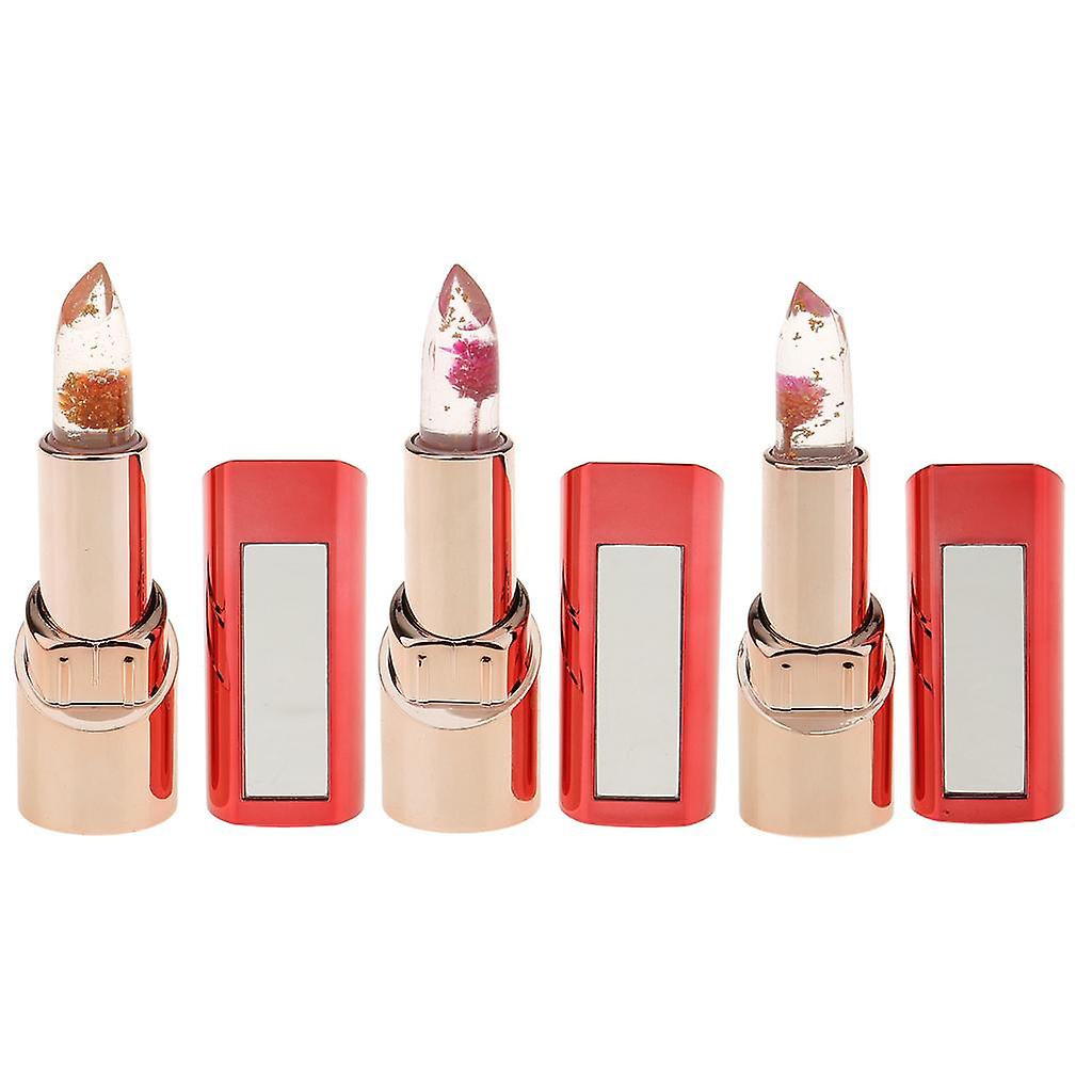 Flower Jelly Lip Stick Magic Color Temperature Change Lipstick #01#02#03