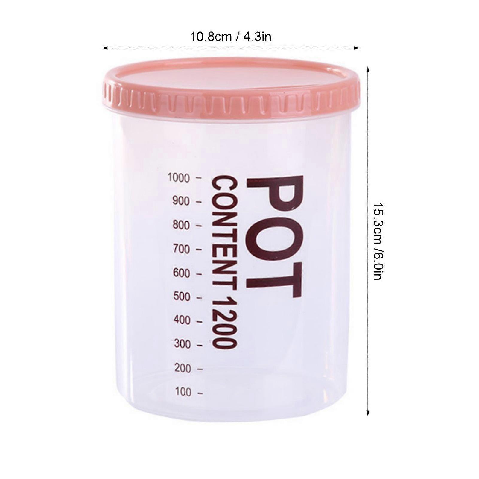 ransparent Stackable Storage Jars with Rotatable Sealing Covers - Large Capacity Plastic Airtight Containers for Organized Storage(L)