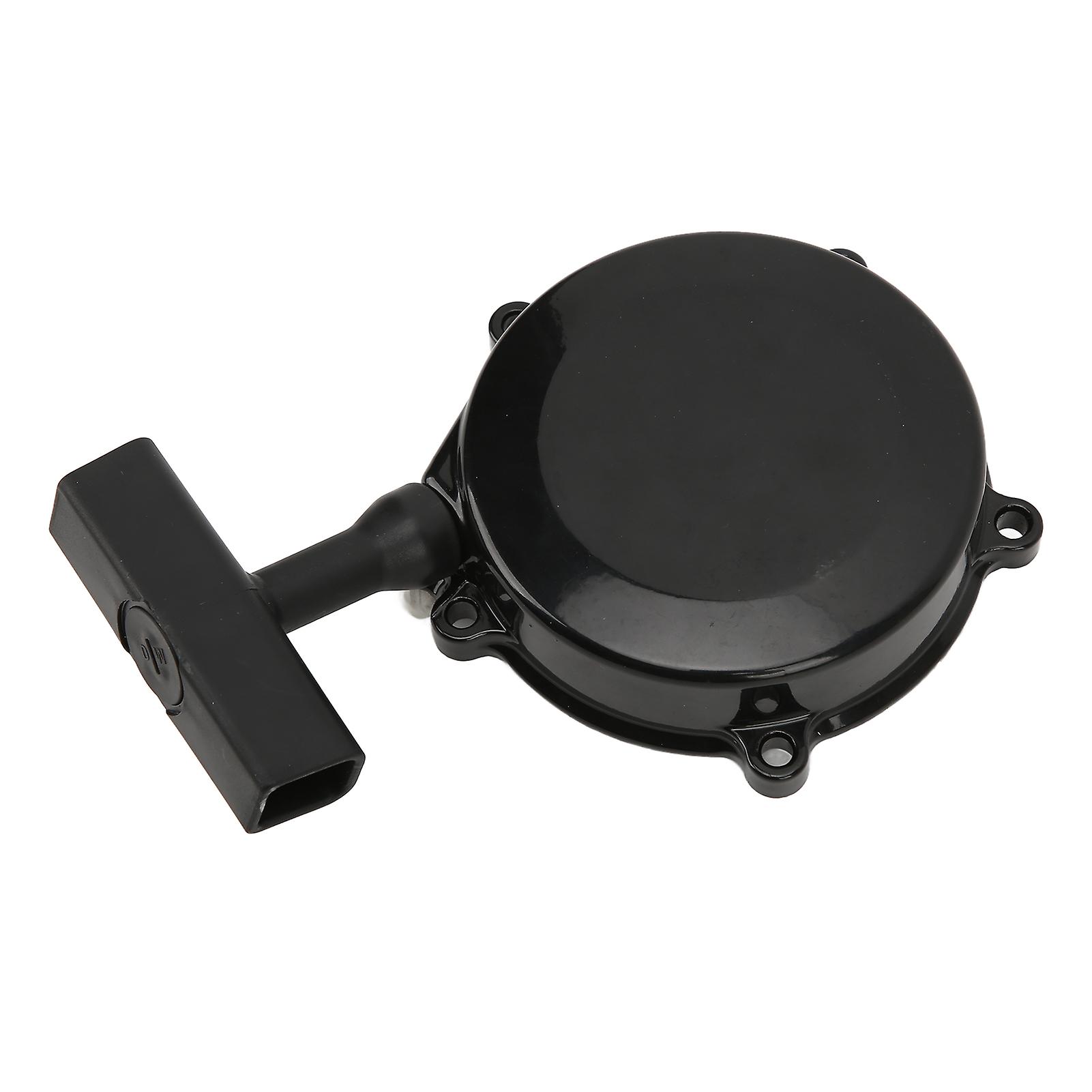 Engine Pull Starter Durable Recoil Start Assembly Replacement Engine Starter Cover High Strength Plastic Black Hand Starter Lightweight Design for Out