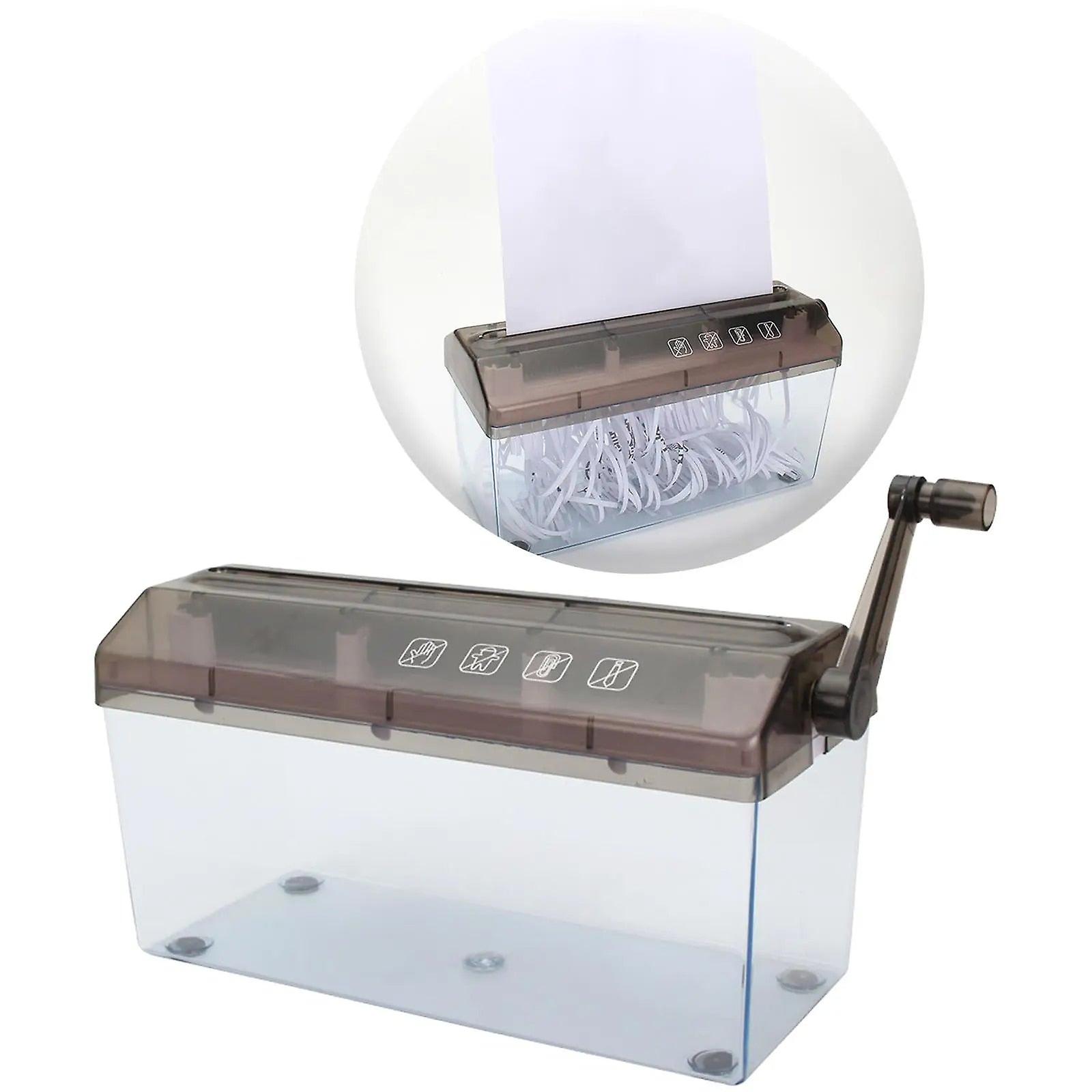 Mini A4 Paper Documents Cutting Hand Crank Manual Shredder For Office Notes Bills Receipts