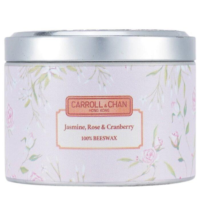 Carroll & Chan 100% Beeswax Tin Candle - Jasmine Rose Cranberry (8x6) Cm