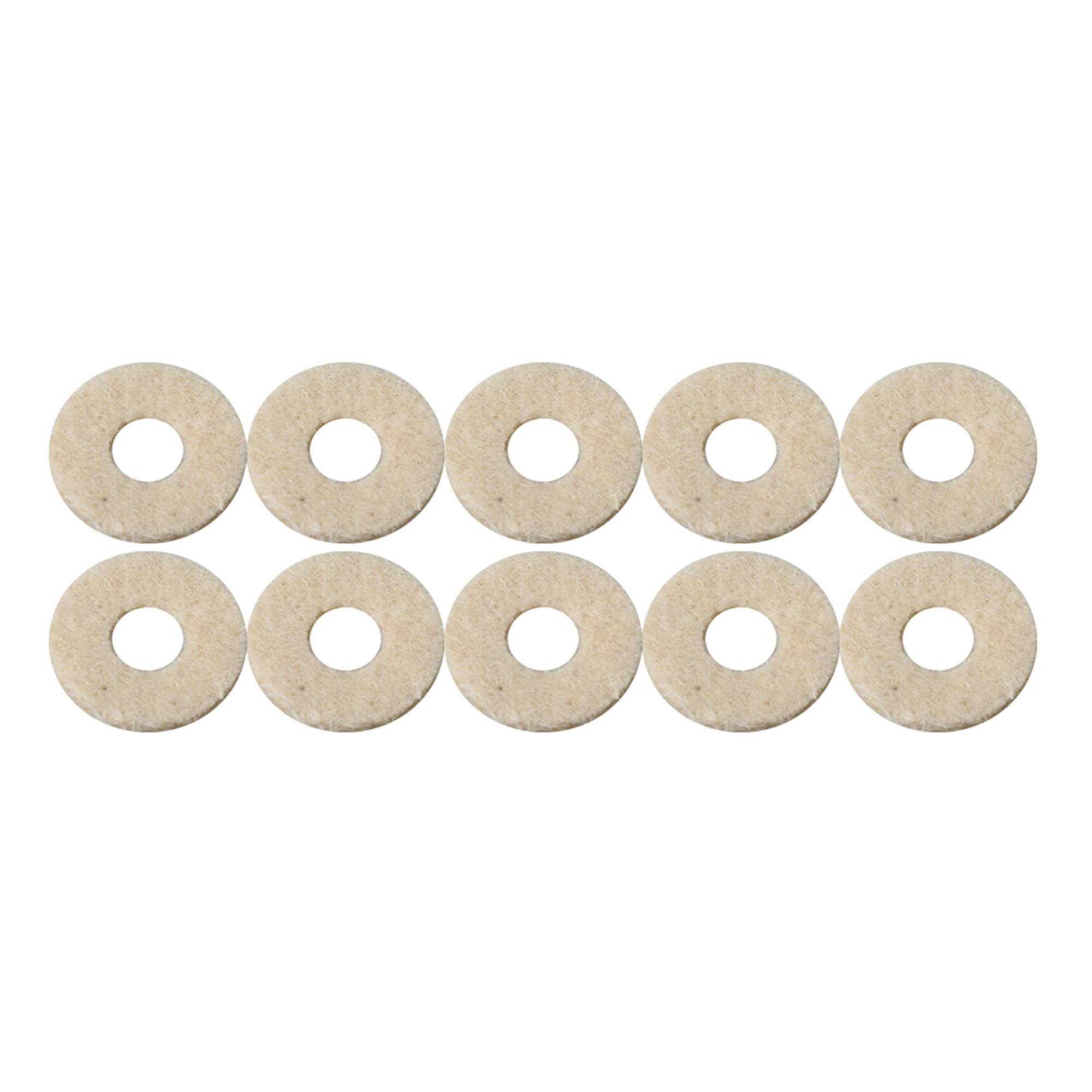 10PCS 15x6mm White Soft Fet Trumpet Valve Top Cap Felts Washer