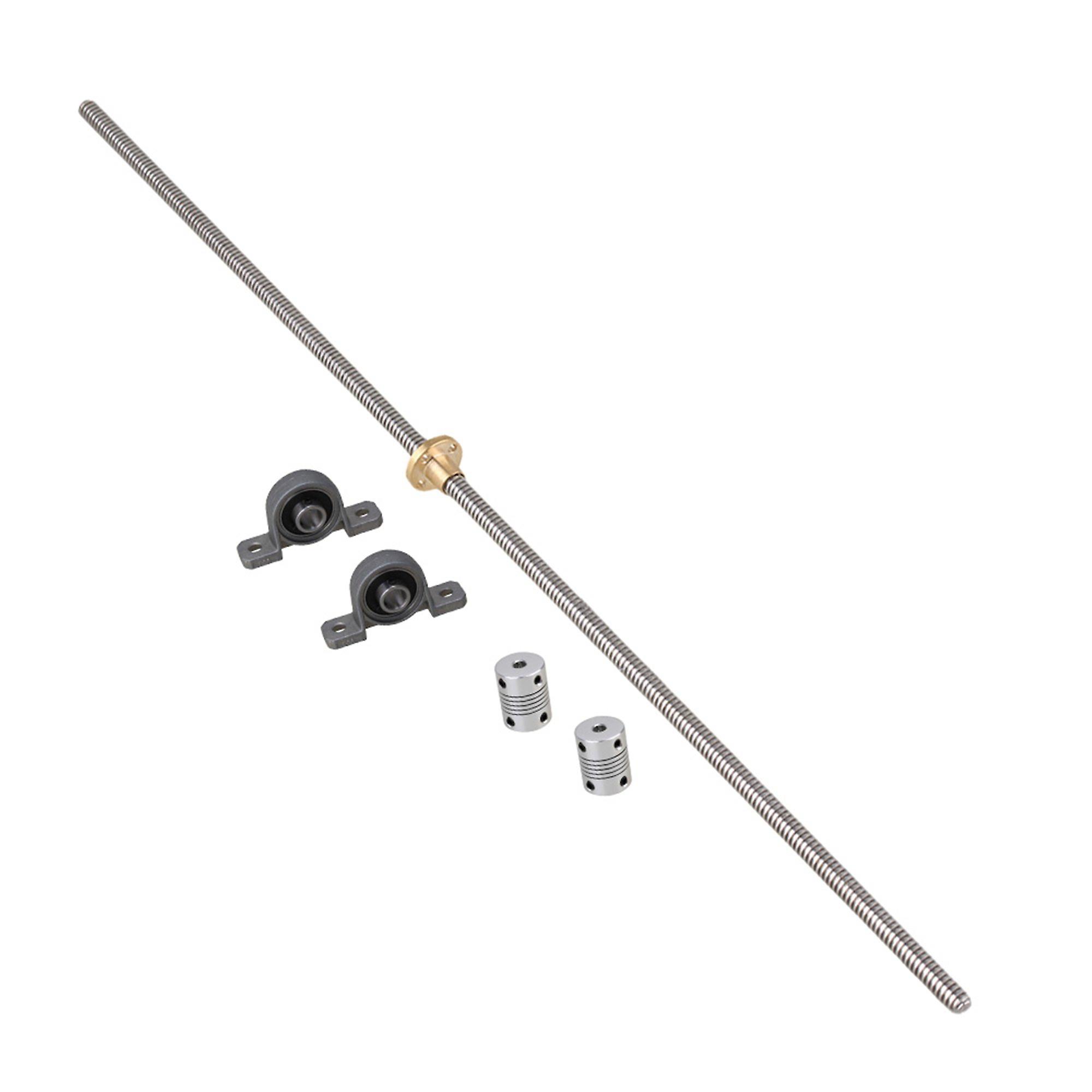 Vertical 500mm 2mm Lead Screw &Pillow Block Bearing Flexible Coupling Mount