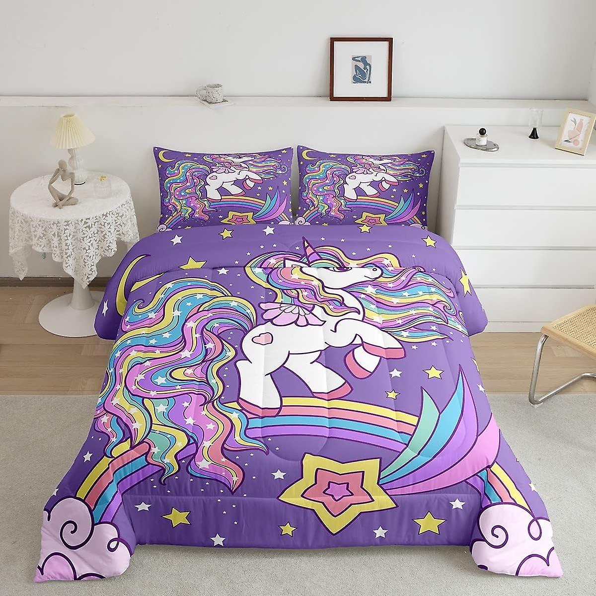 Unicorn Consolatore Set Unicorno Glitter Biancheria Da Letto Set