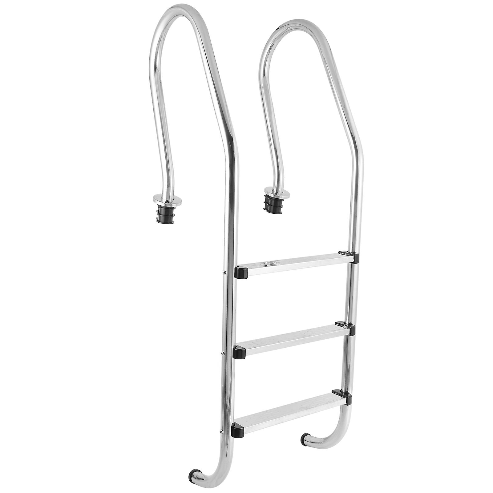 Swimming Pool Ladder 3Step Pedal NonSlip 304 Stainless Steel Anti Corrosion Equipment