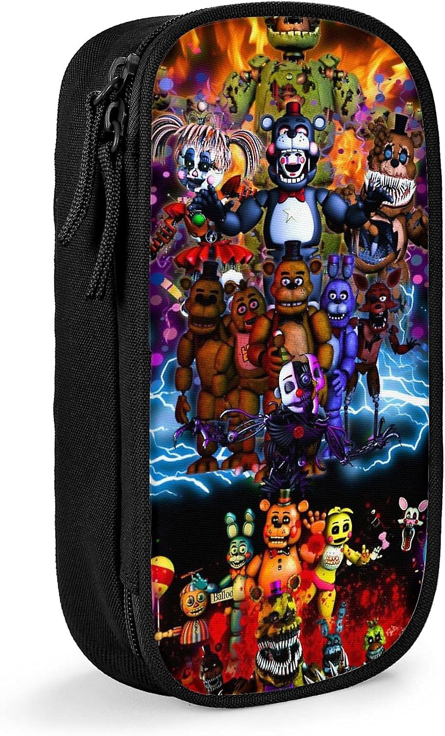 مقلمة ، حقيبة قلم ذات سعة كبيرة مع سحاب مزدوج أسود - خمس ليال في Freddy's3-Black SAOE010622