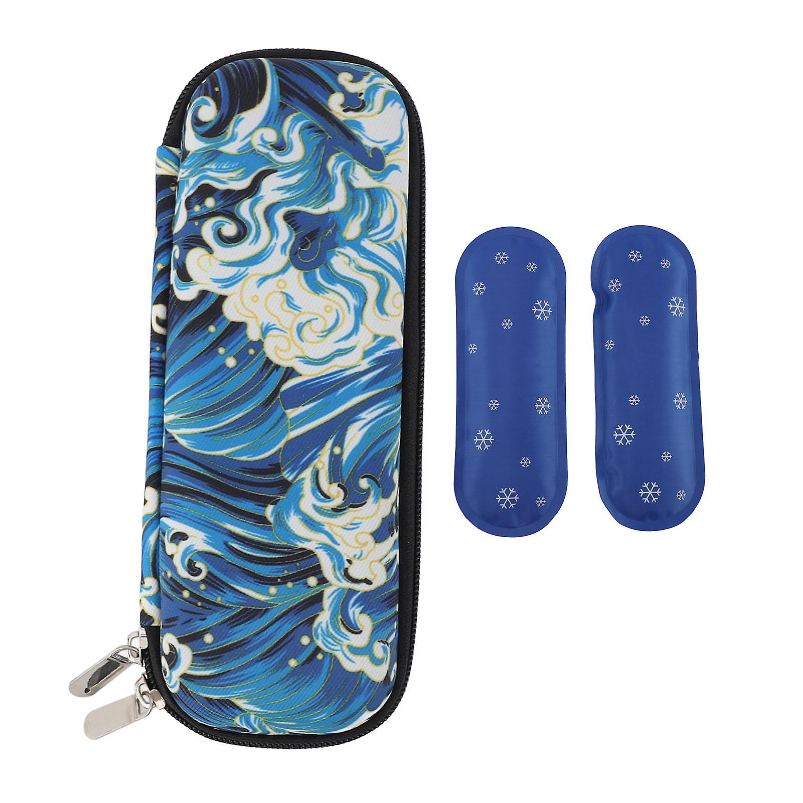 Insulin Cooler Bag Insulin Cooler Travel Case Diabetic Medication Insulated Cool Organizer with 2 Reusable Ice Packs for Travel Type 4