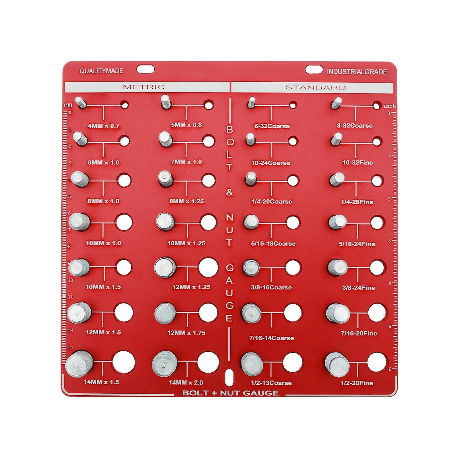 28 Nut and Bolt Thread Checker for Mechanical Engineers DIY Tool Enthusiasts
