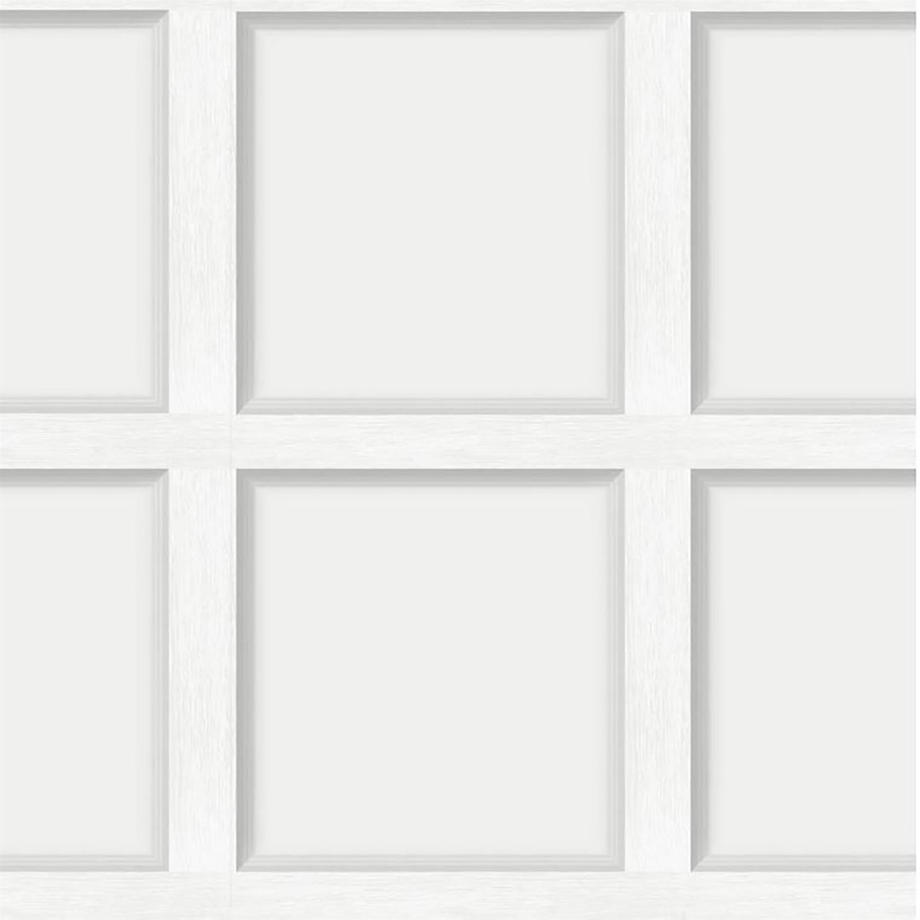 Modern Wood Panel White Wallpaper