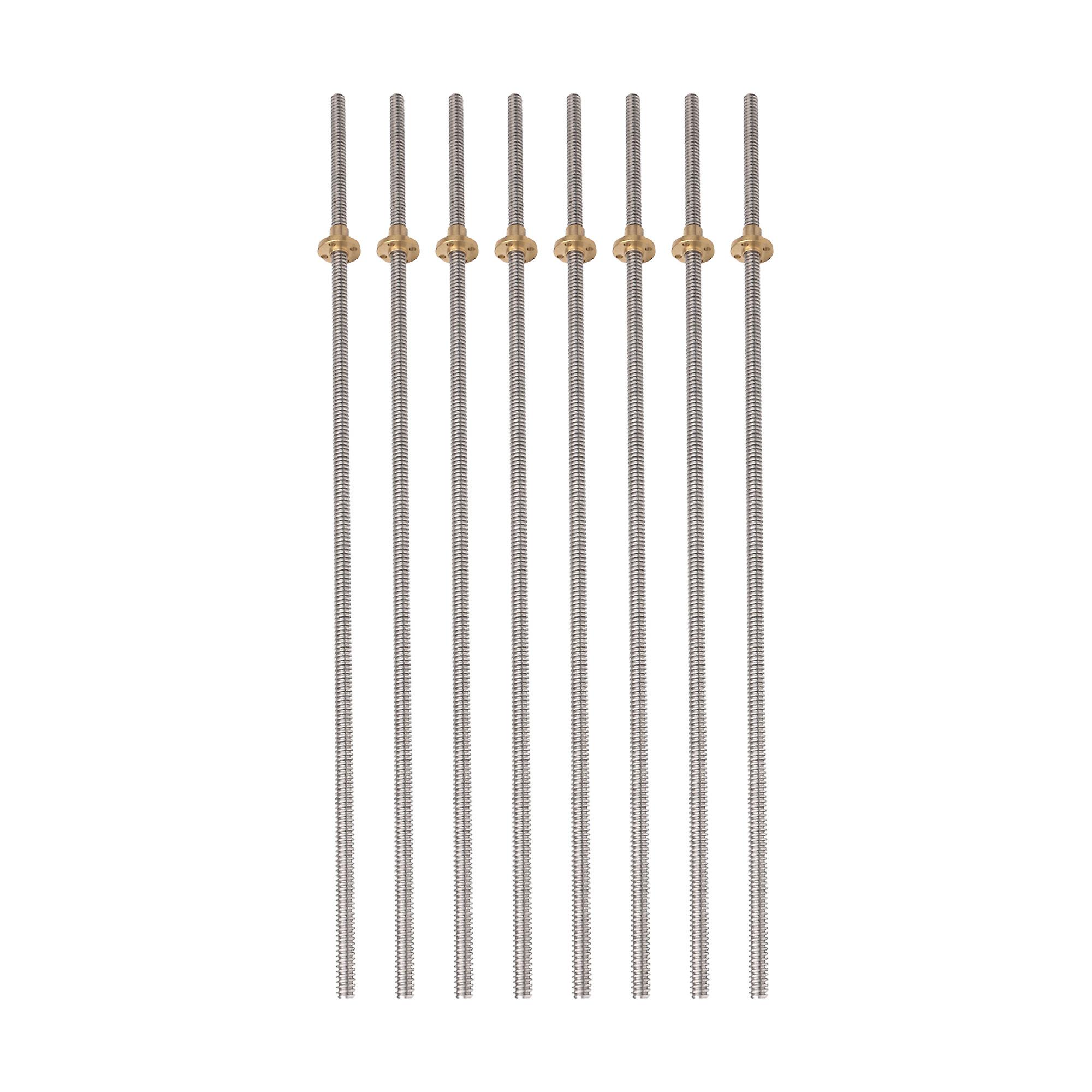8 Pcs Lead Screw w/ T8 Brass Nut for 3D Printer Machine Z Axis 2mm 450mm