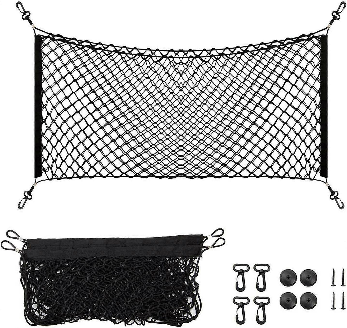 Einesin [4 Pack Filet Rangement Pour Voiture, Filet De Rangement De Coffre Grande Taille Sac Pocket Organizer De Voiture Pour Auto Camping Cars Bateaux Maison 36 5 18 5cm%ef%bc%884 Pieces