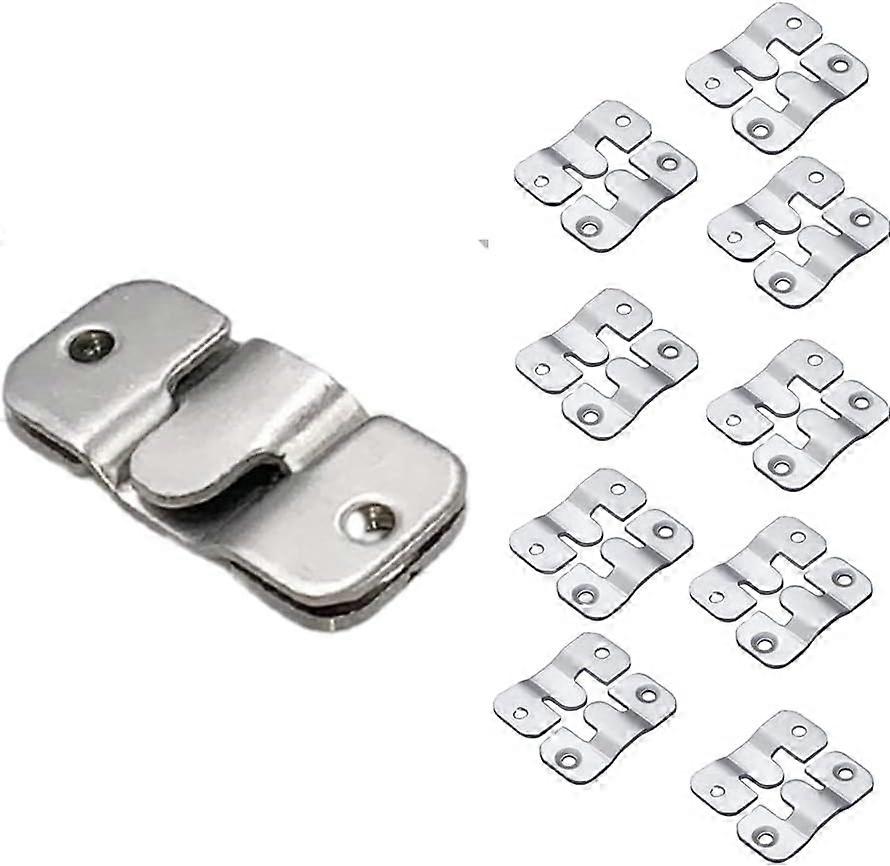 10 Pairs Interlocking Picture Frame Hooks Heavy Duty Hooks for Large Photo Display, Art Gallery