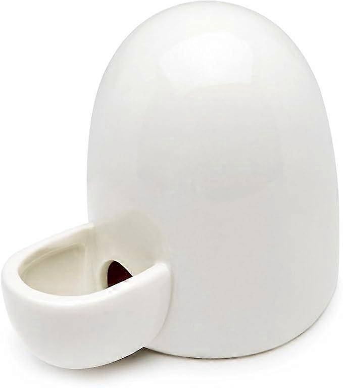 Drinking Water Feeder Ceramics Slient Bottle Waterer Automatic Small Pets for Hamster Hedgehog Chinchilla Ferret Small Guinea Pig, White