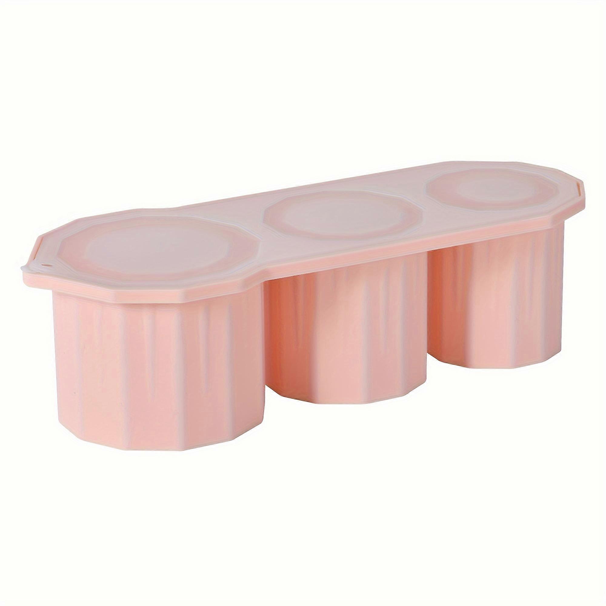 1pc, Ice Cube Tray For Stanley Tumbler Cup 30-40 OZ, Reusable Ice Cube Maker Cup, Cylinder Silicone Ice Mold With Lid For Freezer, Ice Drink, Juice, W