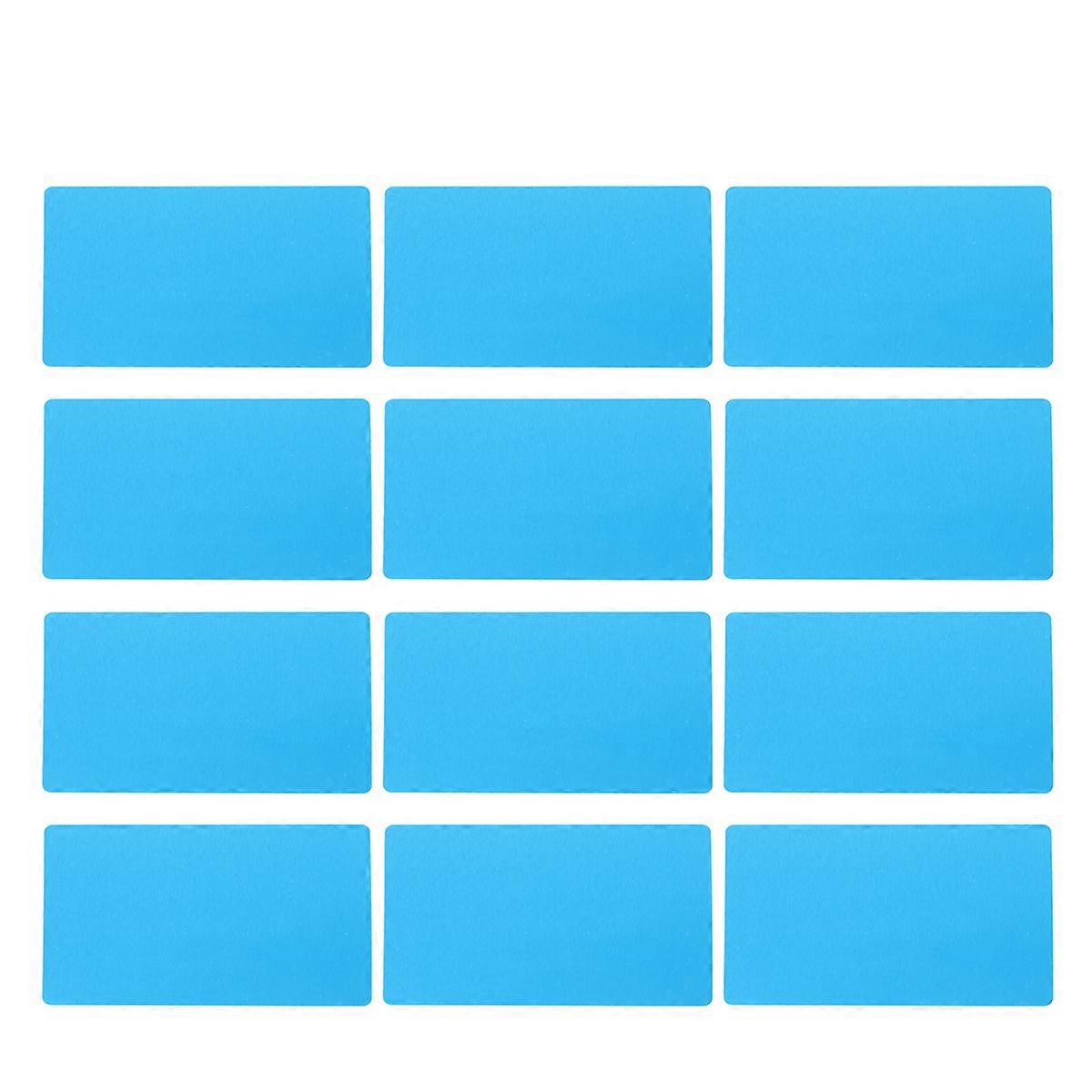 50 Pcs 0.2MM Thin Colored Anodized Aluminum Business Blank Machine Engraver and CNC Engraving Available (Blue)