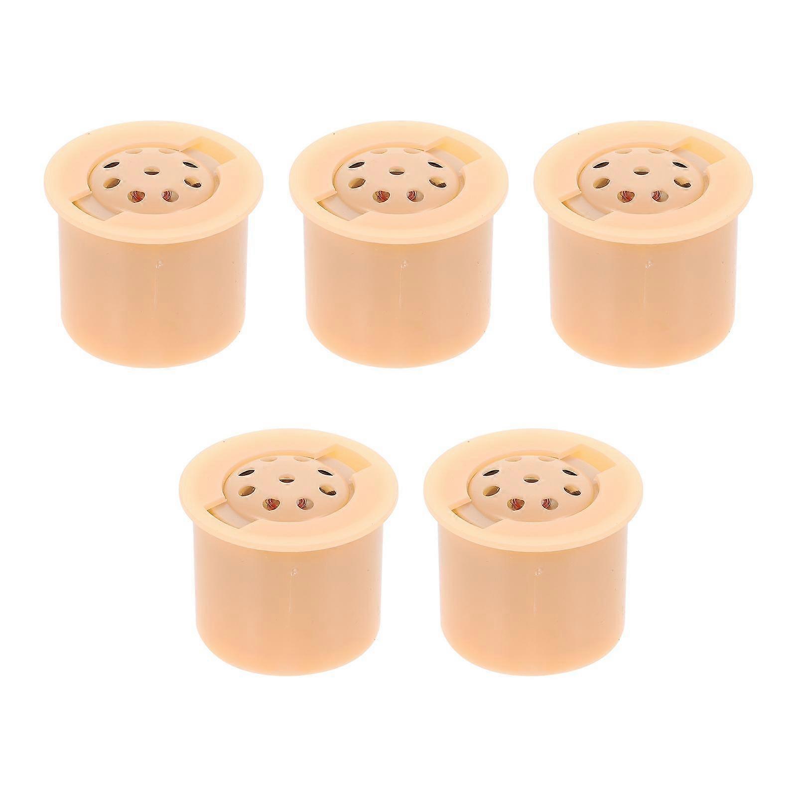 5 Pcs Cylindrical Sound Box Mini Dolls Toy Sounding Components Boxes Plastic