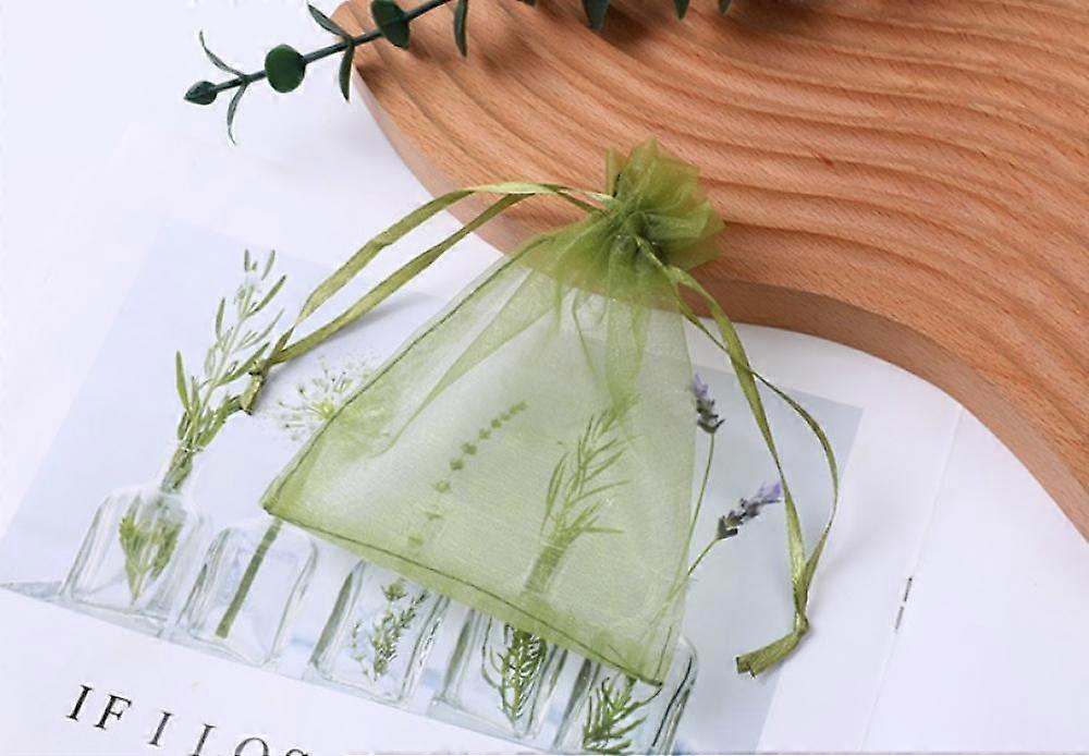 100 Pcs Fruit Protection Bags, 20*30 Fruit Netting Bags for Fruit Trees, Army Green Netting Cover Bags Drawstring Mesh Fruit Protectors Pest Barr