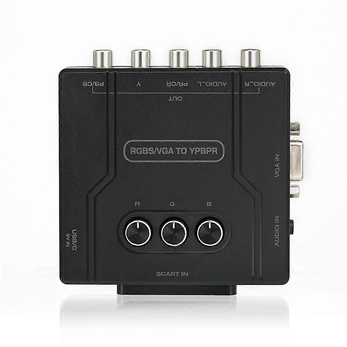 RGBS VGA till YPBPR komponentkonverterare SCART till YPBPR-konverterare för PS1 PS2 Dreamcast Retro spelkonsoler