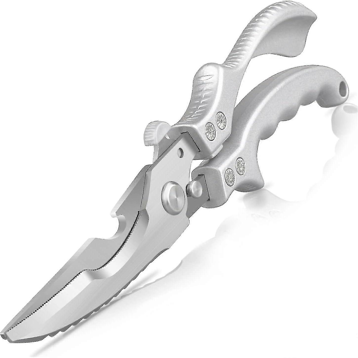 Professional Stainless Steel Kitchen Scissors, Serrated Multi-function Kitchen Scissors, Large Sharp Poultry Scissors For Herbs Bone Fish Meat Chicken