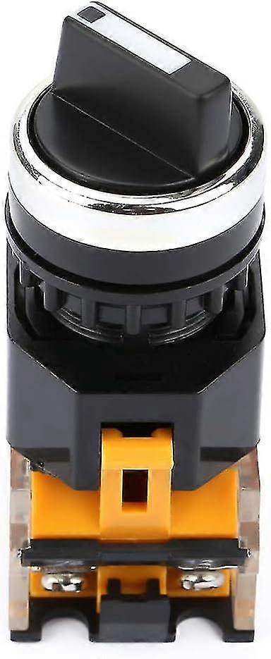Rotary Switch, Round Push Button 22 mm, Waterproof Rotary Selector 2 Positions Nc + Without Self-locking