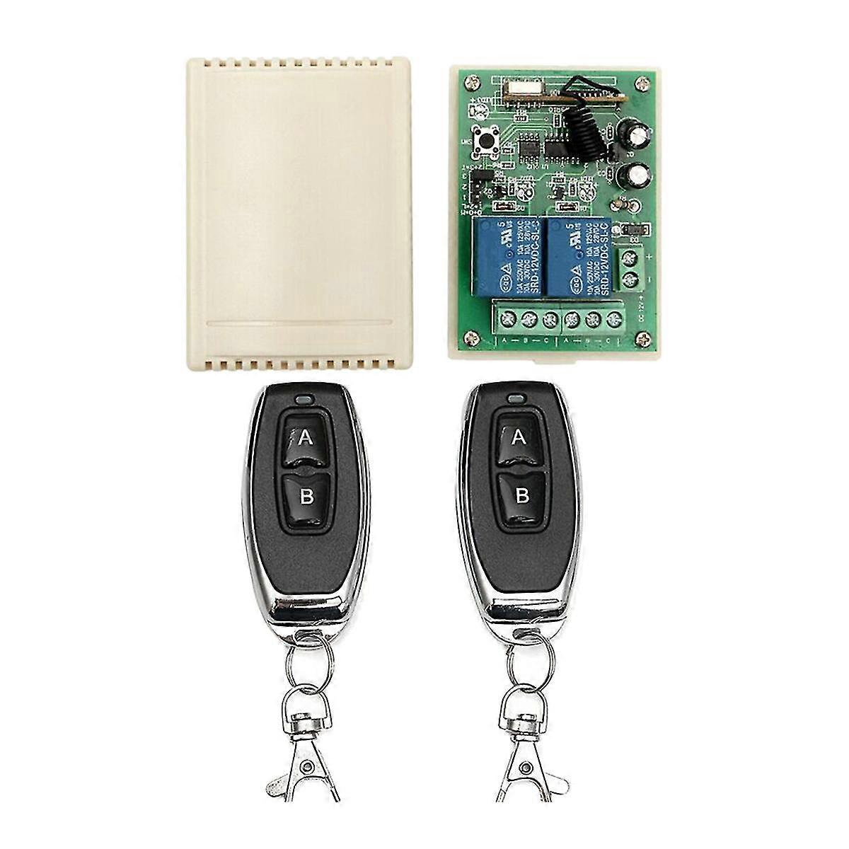 12V Wireless Remote Control Module Metal Two Key Waterproof Remote Control with Access Control Switch