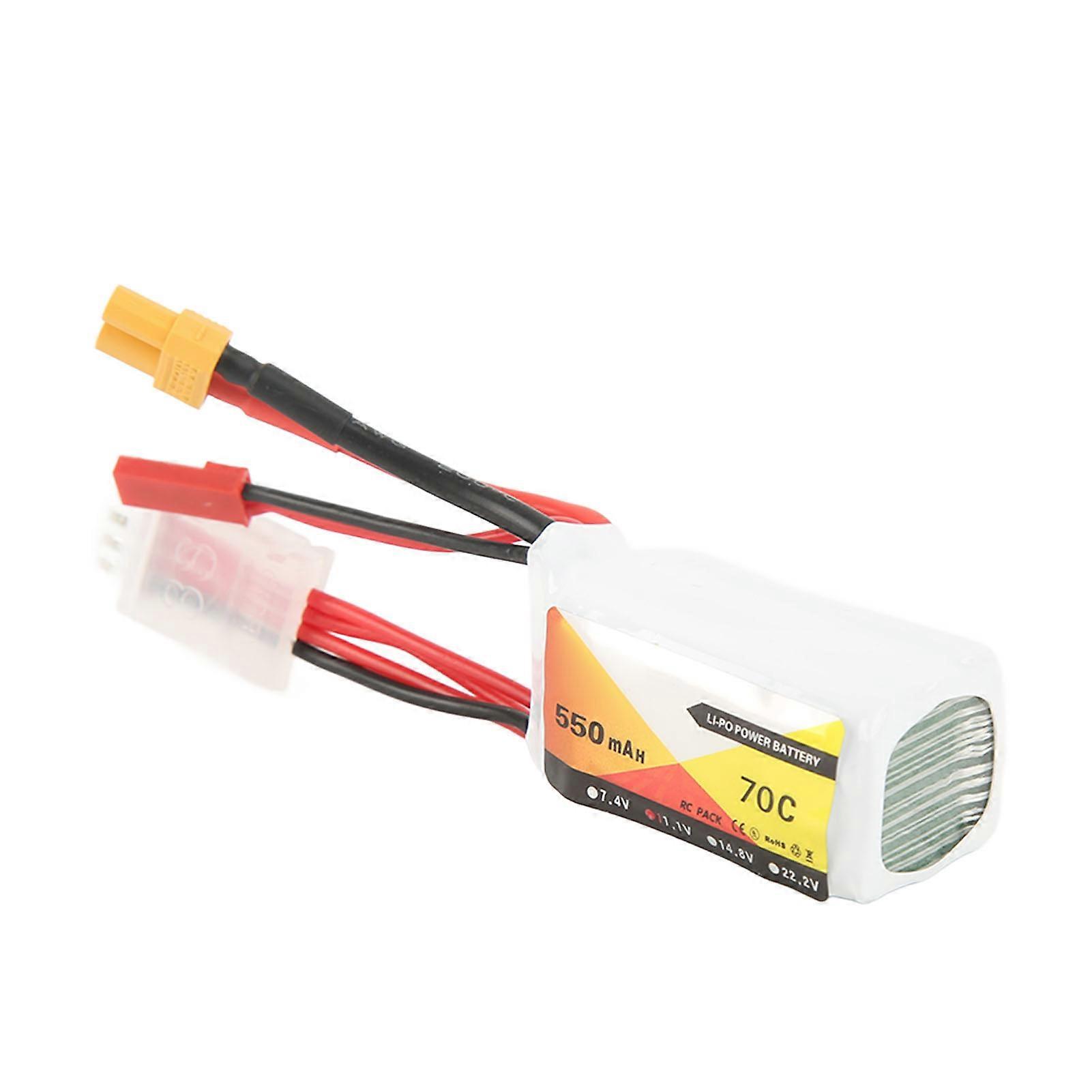 11.1V 550mAh 70C 3S Lipo Battery for RC Racing Car and Quadcopter with JST XT30 Plug