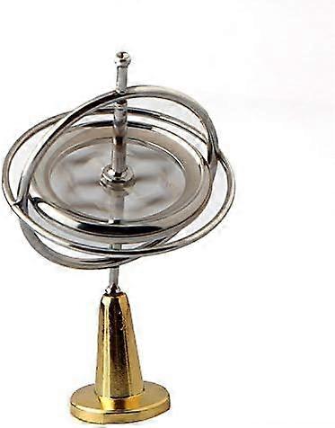 Tizzy Anti-Gravity Gyroscope Metal Mechanical Gyro Physics, Good Gift Toys Props (Silver)