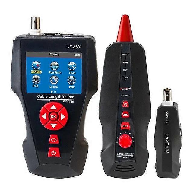 Nf-8601s Multifunctional Rj45 Cat6 Network Tester Cable Tracker Poe/ping/port Lcd Display Measure Length Wiremap