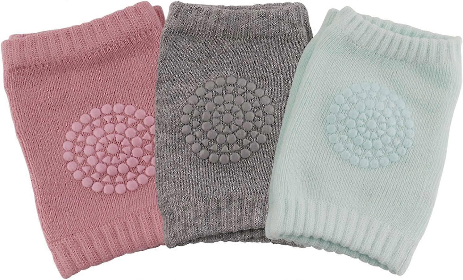 Baby knee pads, with rubber dots, non-slip, 0 - 2 months,3 pairs