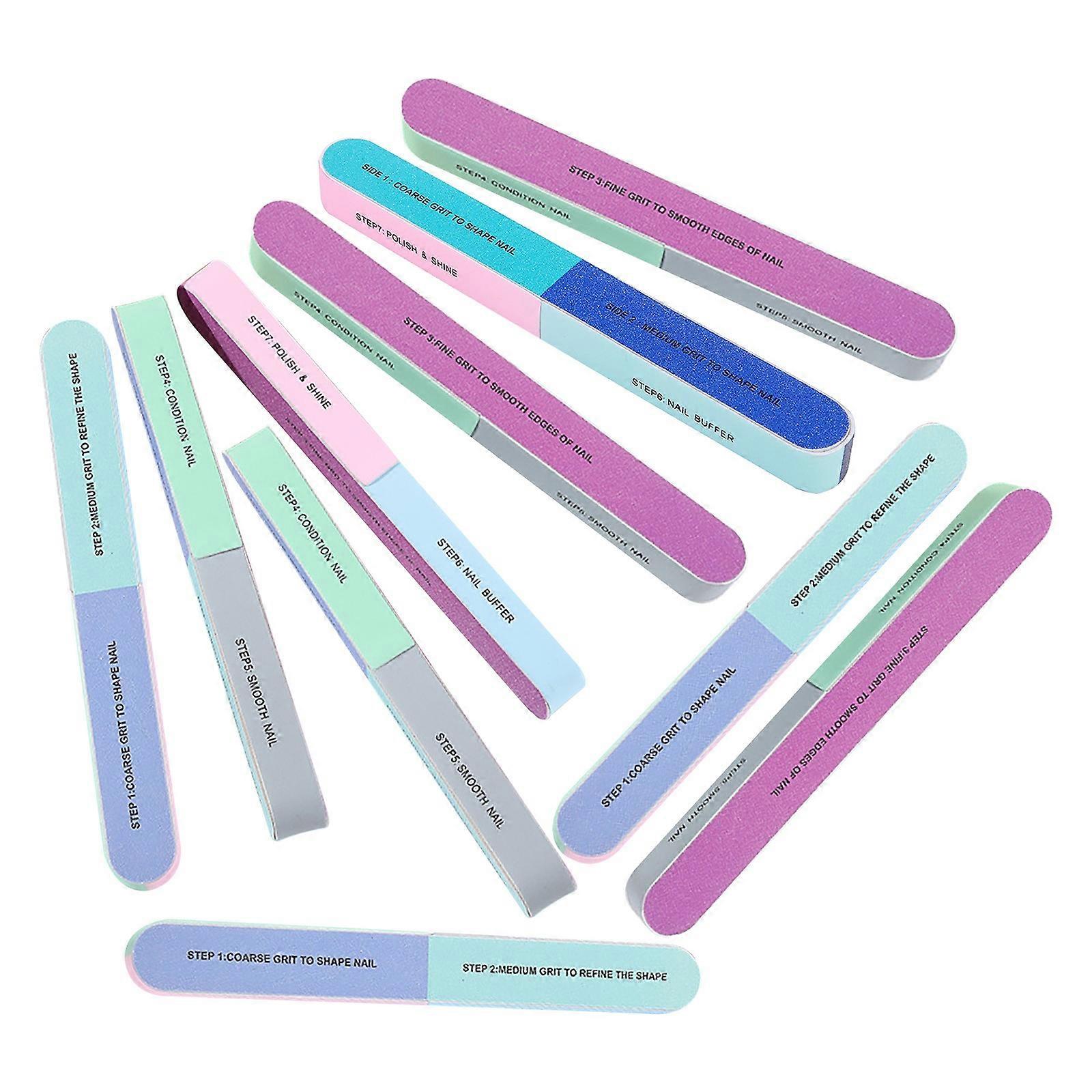 Nail Buffer Block Nail Buffer For Natural Nails -On For Nail Care 10 Pc